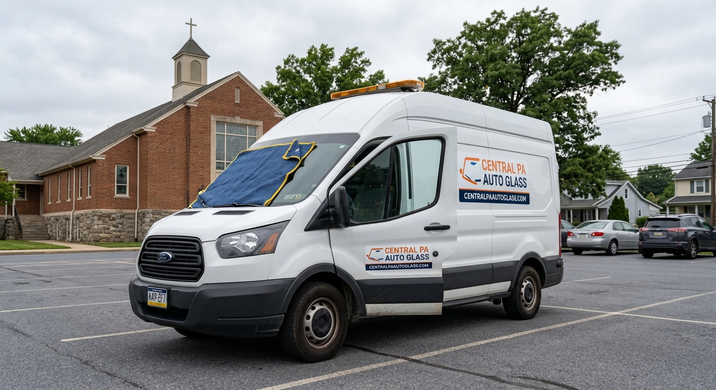 Central PA Auto Glass mobile service van serving Altoona, State College and all of Central Pennsylvania